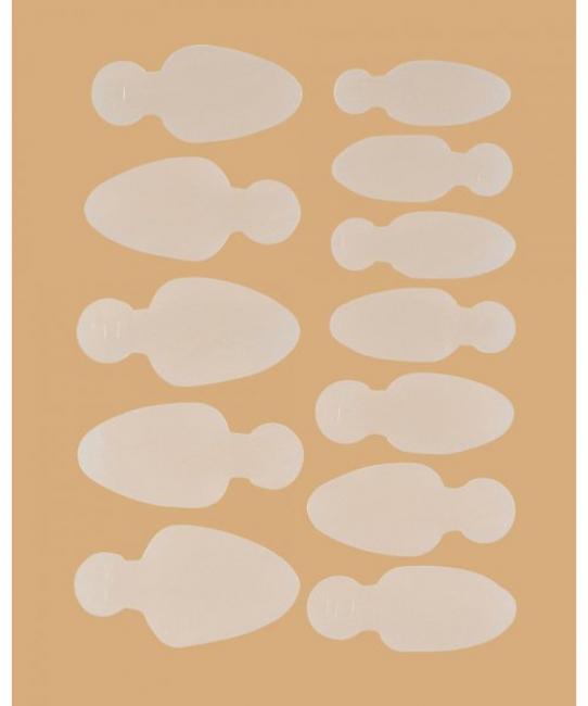 Mold Long Oval - Sabloane pentru manichiura frantuzeasca pe matrite de sus (12 buc/set)
